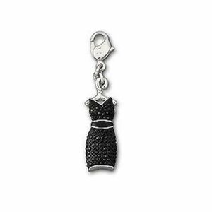 SWAROVSKI CRYSTAL | BLACK DRESS CHARM ✪ RETIRED CUTE RARE USA